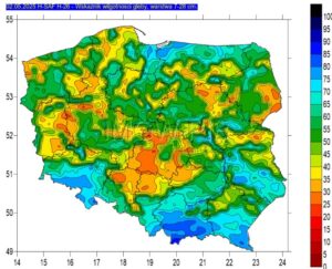 Wskaźnik wilgotności gleby w warstwie 7-28 cm