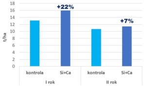 Wpływ aplikacji krzemu i wapnia na plon cukru